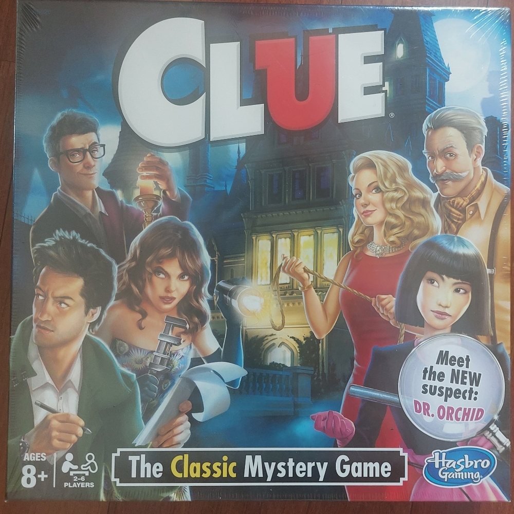 Hasbro Clue The Classic Mystery Board Game Featuring Dr Orchid NEW - SEALED